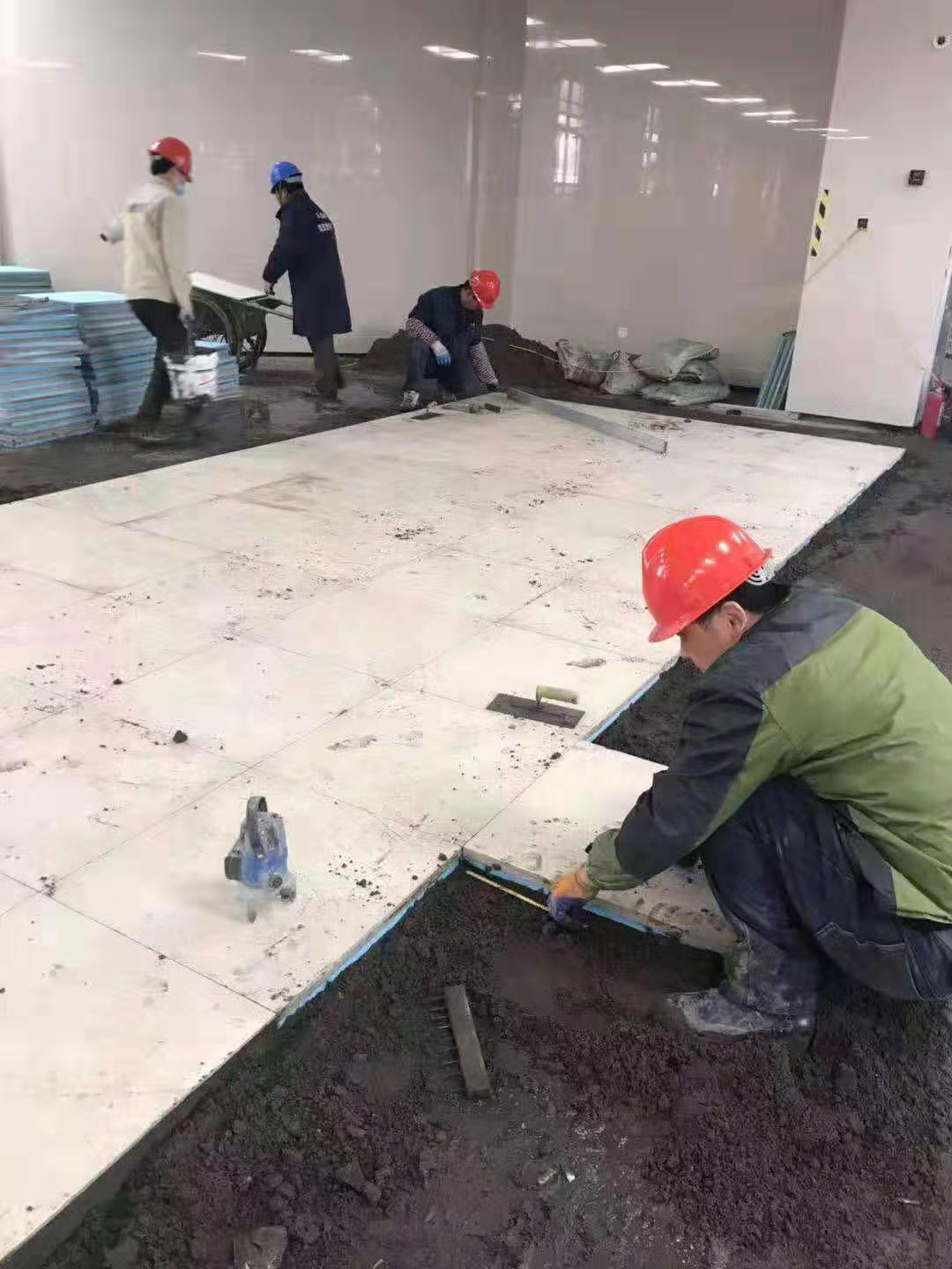 樓面保溫隔聲磚施工現(xiàn)場